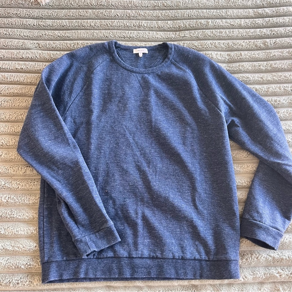 Reiss 100% Cotton Unisex Crewneck Sweatshirt- L- Blue